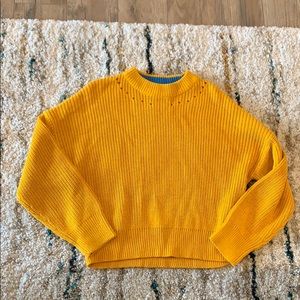 Yellow knit sweater